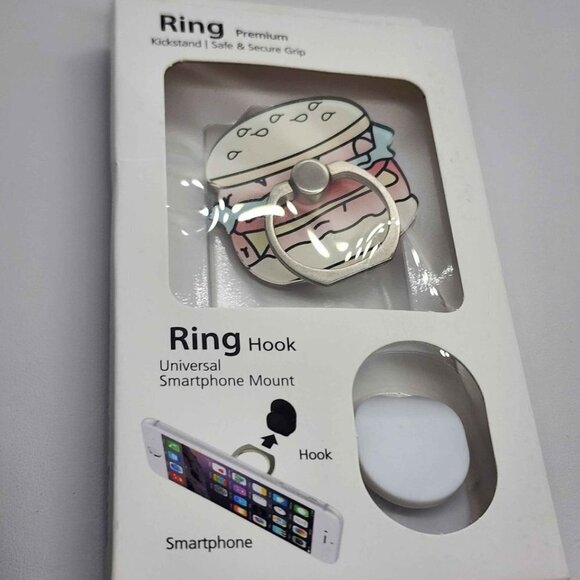 Brand NEW  Ring Premium - Kickstand SAFE & GRIP  Burger - Picture 1 of 3